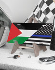 Palestine USA Police Flag Vanity Plate