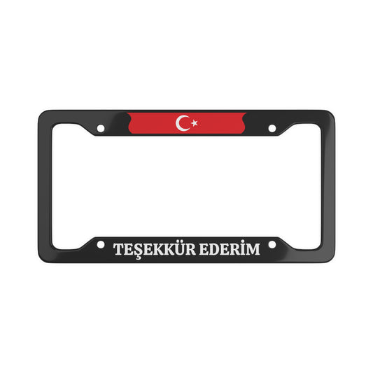 Tessekur Ederim License Plate Frame
