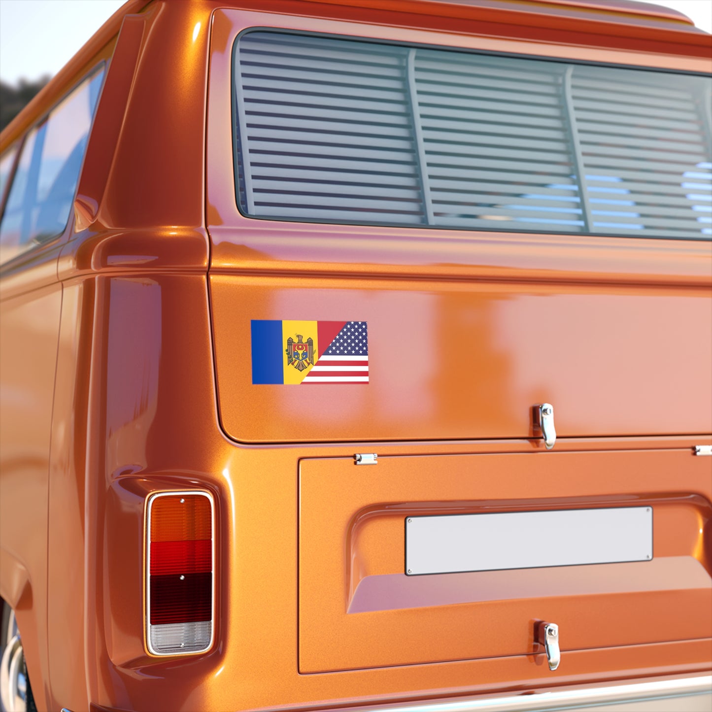 Moldovan in USA Flag Bumper Stickers