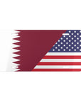 Qatar USA Flag Vanity Plate