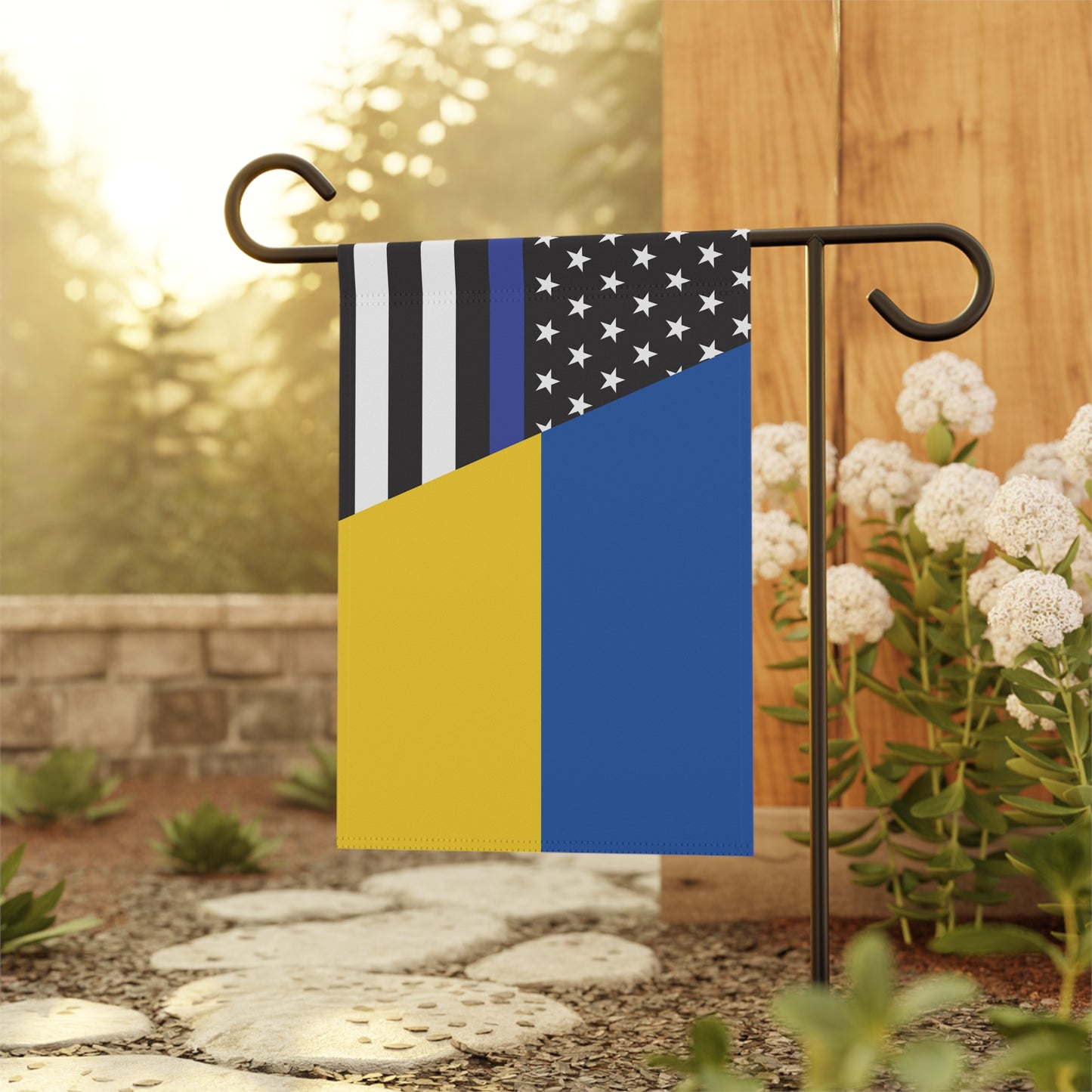 Ukrainians Support US Police Flag Garden & House Banner