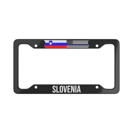 Slovenia Thin Blue Line Flag Car Frame