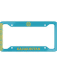 Colorful Kazakhstan Flag Coat of Arms License Plate Frame