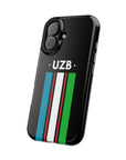 UZB Flag Stripes Phone Case