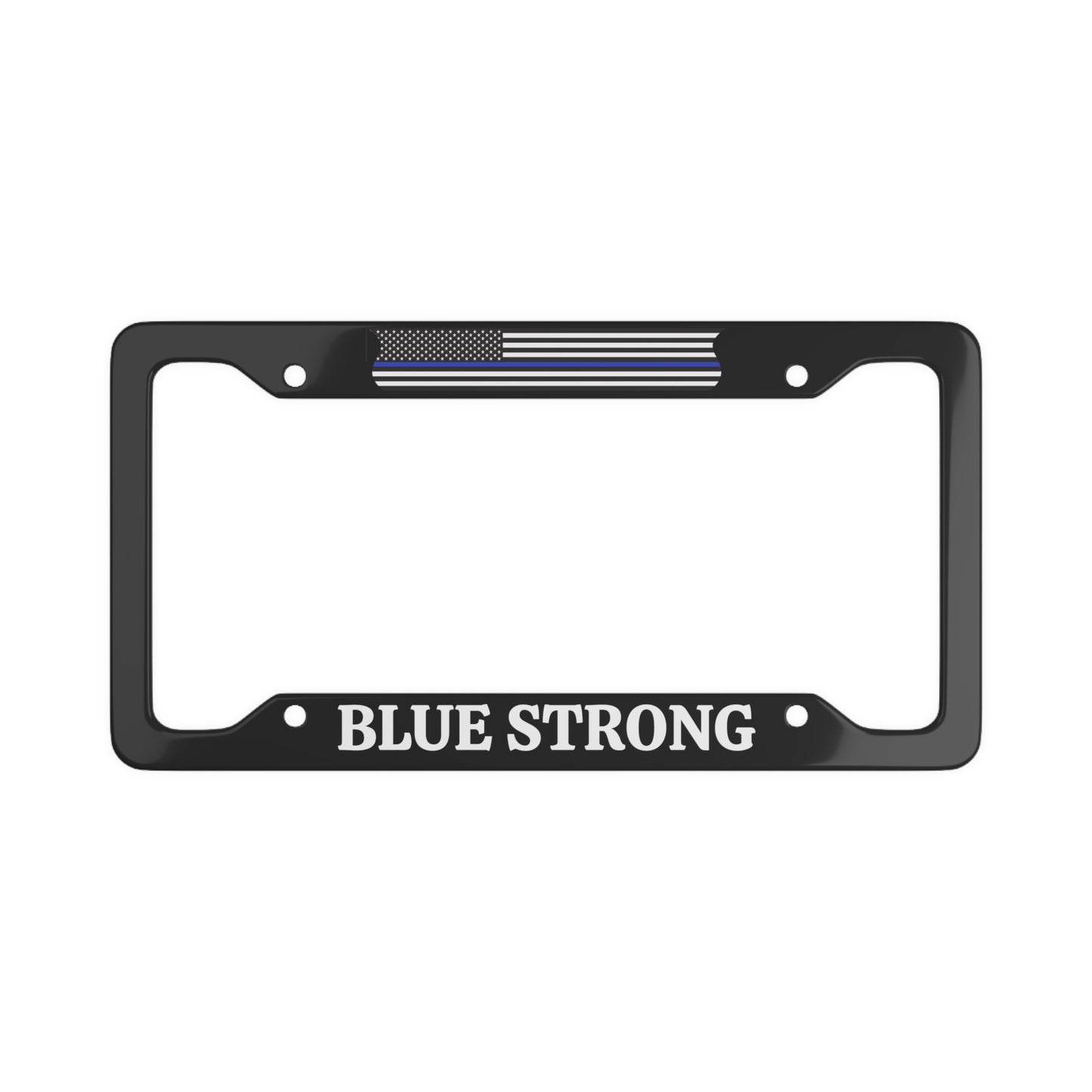 Blue Strong US Law Enforcement Appreciation License Plate Frame