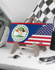 Belize USA Flag Vanity Plate