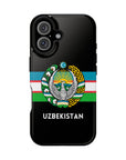 Uzbekistan Flag with Coat of Arms Phone Case
