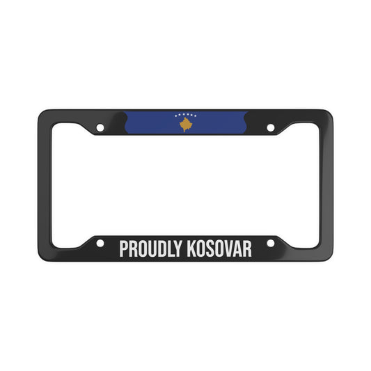 Proudly Kosovar Flag Car Frame