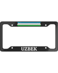 UZBEK with flag License Plate Frame