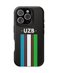 UZB Flag Stripes Phone Case