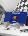Wisconsin State Flag, USA Vanity Plate