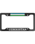 UZBEKISTAN with flag License Plate Frame