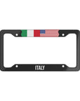 Italy USA Flag Car License Plate Frame