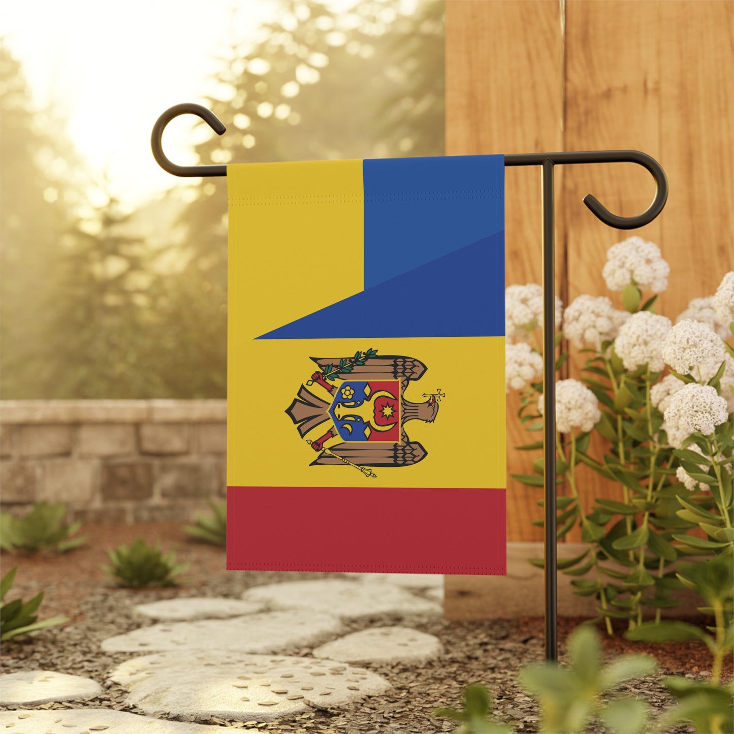 Moldovans support Ukraine Flag Garden & House Banner