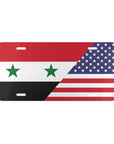 Syria USA Flag Vanity Plate