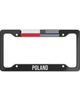 Poland US Law Enforcement Flag Car License Plate Frame