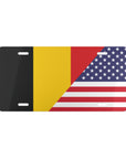 Belgium American Flag Vanity Plate