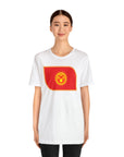 Emblem Kyrgyzstan Flag Unisex Jersey Short Sleeve Tee