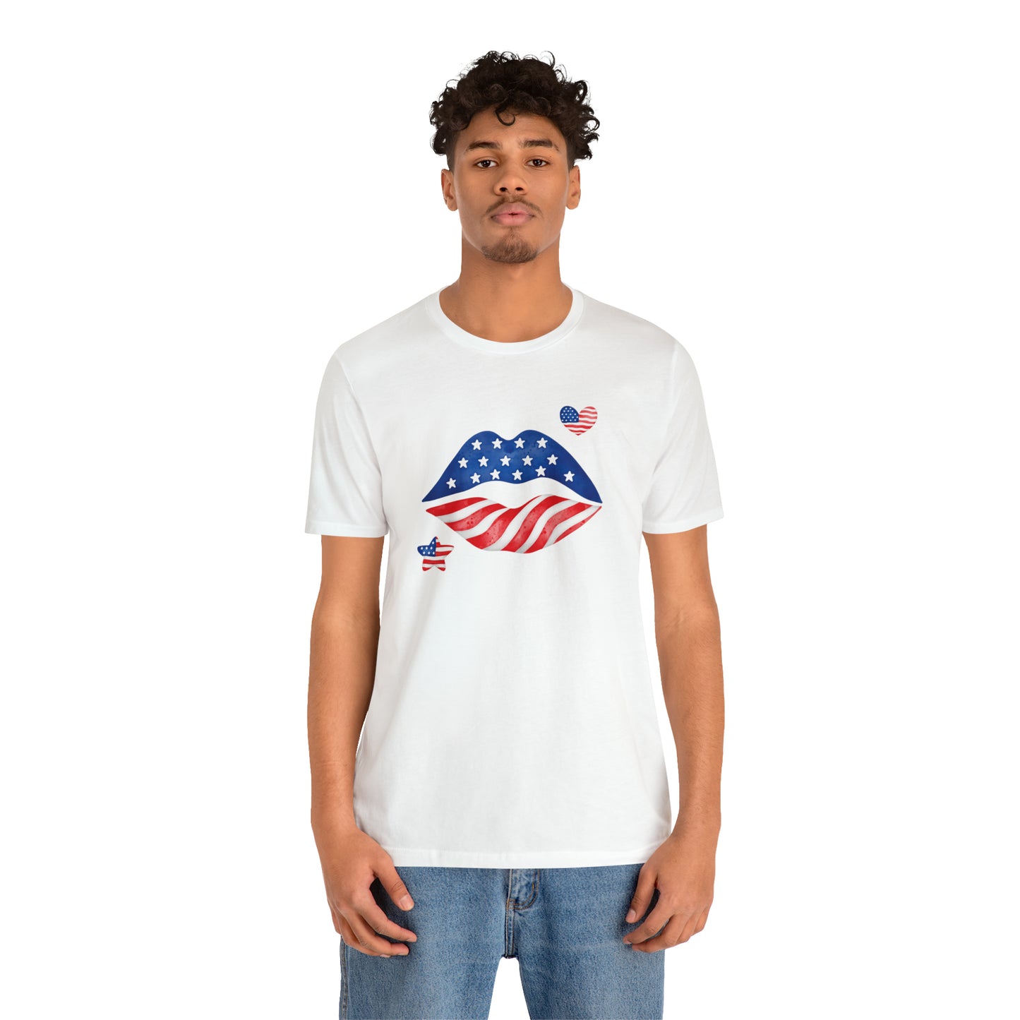 Lips Aquarel USA Unisex T-Shirt