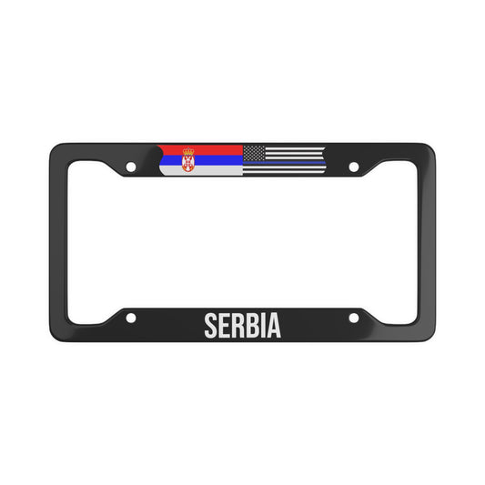 Serbia Thin Blue Line Flag Car Frame