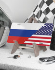 Russian American Flag Vanity Plate