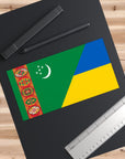 Turkmenistan Supports Ukraine Flag Bumper Stickers