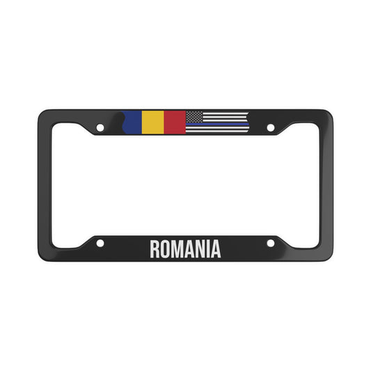 Romania Thin Blue Line Flag Car Frame