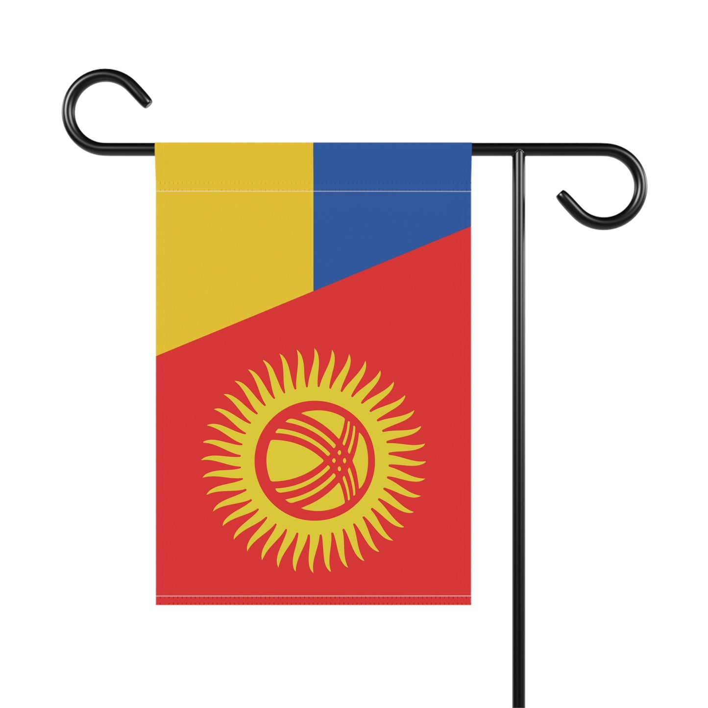 Kyrgyz Support Ukraine Flag Garden & House Banner