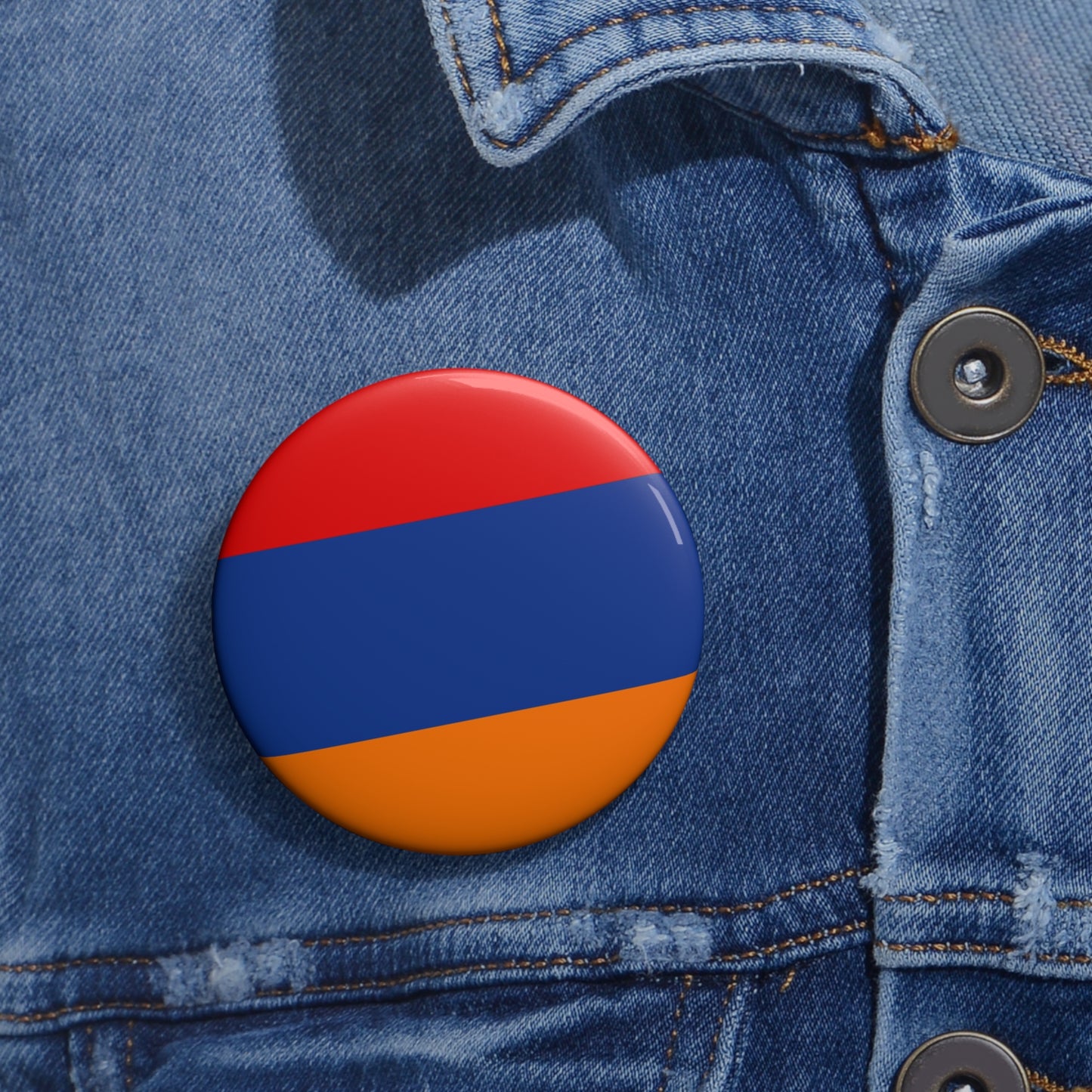 Armenian Flag Pin Buttons