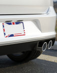 United Kingdom USA Colorful Flag Car License Plate Frame
