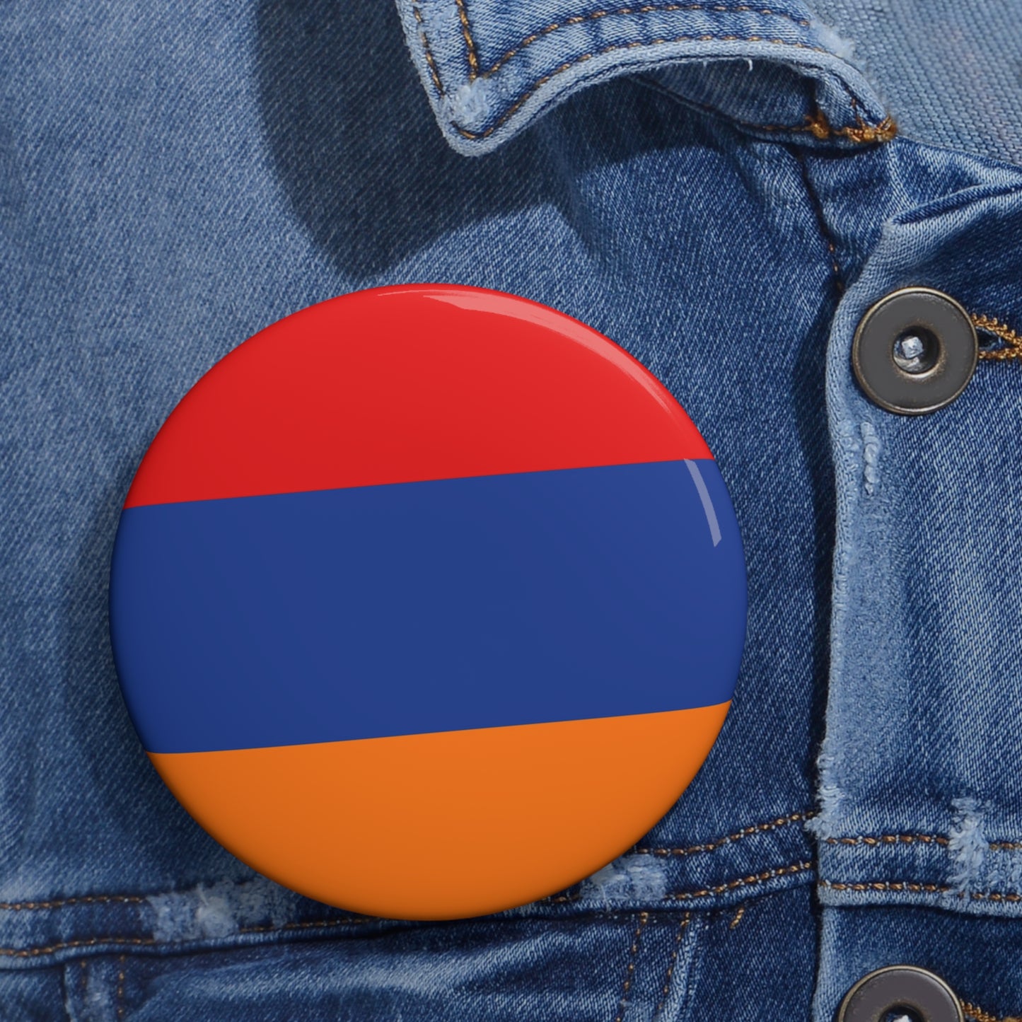 Armenian Flag Pin Buttons