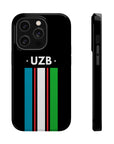 UZB Flag Stripes Phone Case