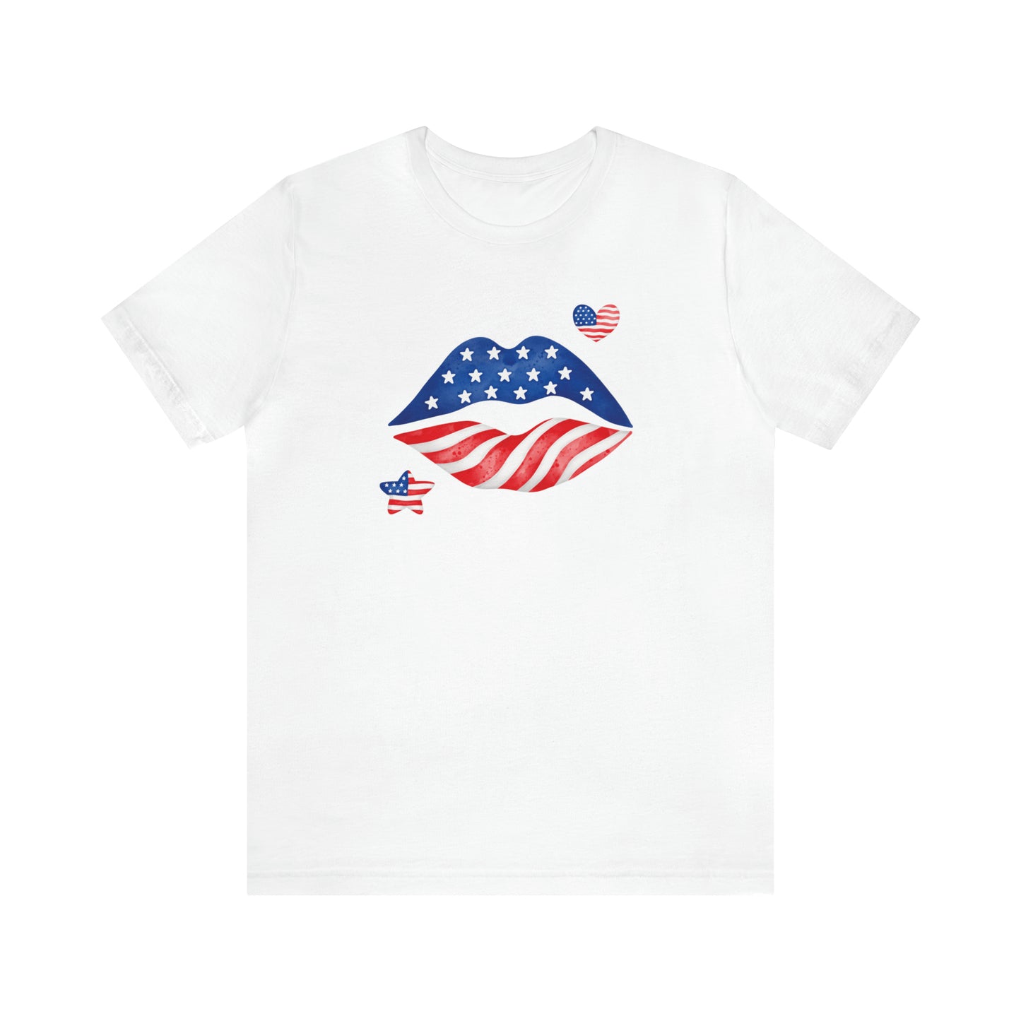 Lips Aquarel USA Unisex T-Shirt