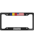 Craiova Romania USA Flag Car License Plate Frame