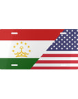 Tajik American Flag Vanity Plate