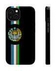 UZB Coat of Arms Flag Stripes Phone Case