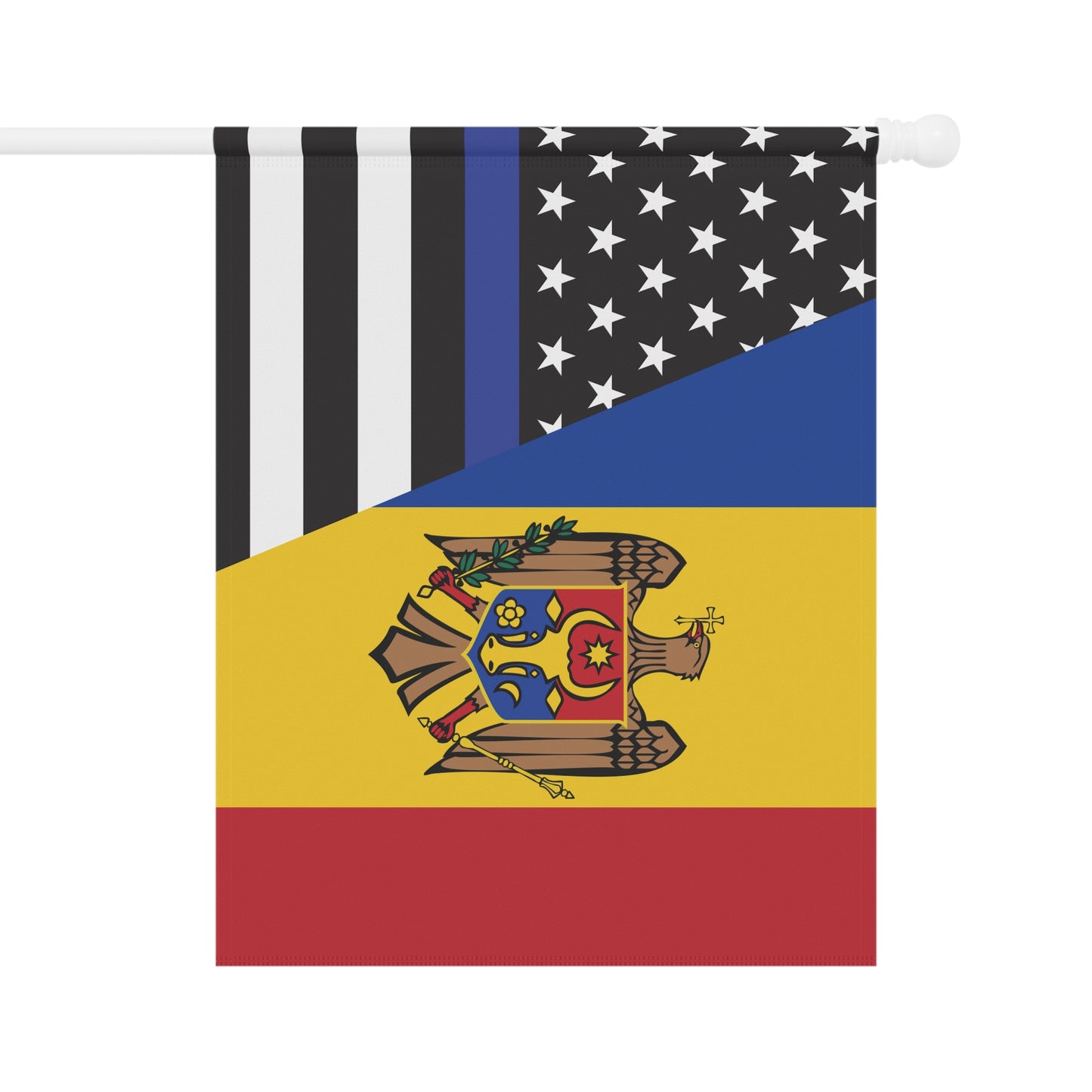 Moldovans Support US Police Flag Garden & House Banner