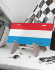 Luxembourg Flag Vanity Plate