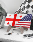 Georgian American Flag Vanity Plate