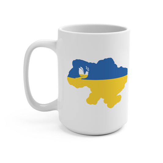 Ukraine Map Mug 15oz