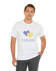 Ukraine Pixel Heart with a background Unisex T-Shirt