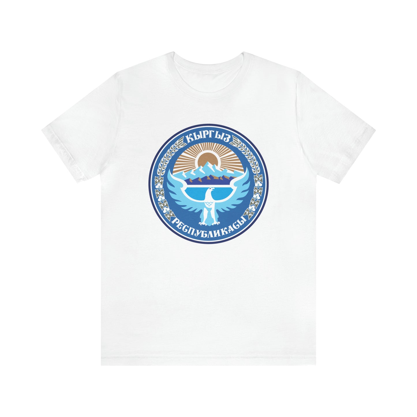 Kyrgyz National Emblem Unisex Jersey Short Sleeve Tee