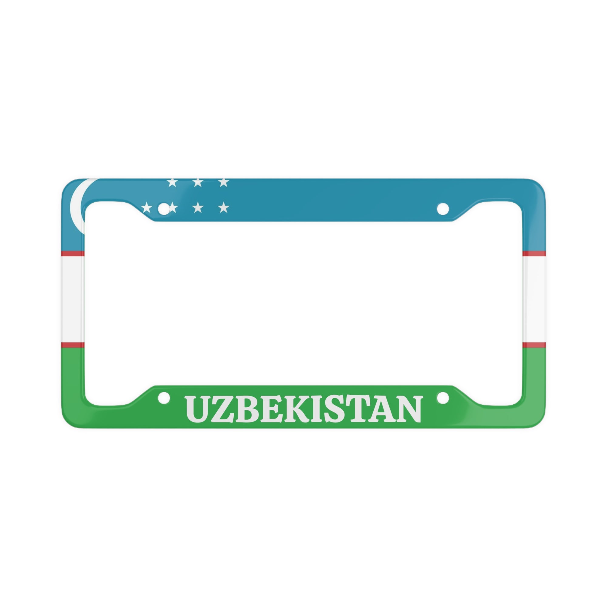 Uzbekistan Colorful License Plate Frame