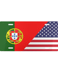 Portugal USA Flag Vanity Plate