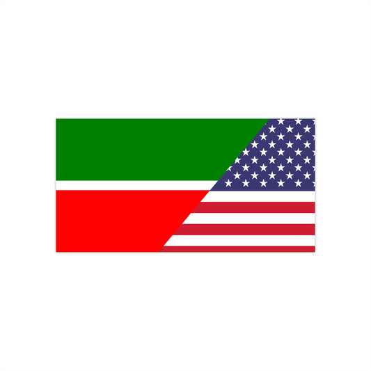 Tatarstan USA Flag Bumper Sticker
