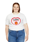 I love Kyrgyzstan Flag Unisex Jersey Short Sleeve Tee