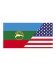 Karachay Cherkessia American Flag Bumper Sticker