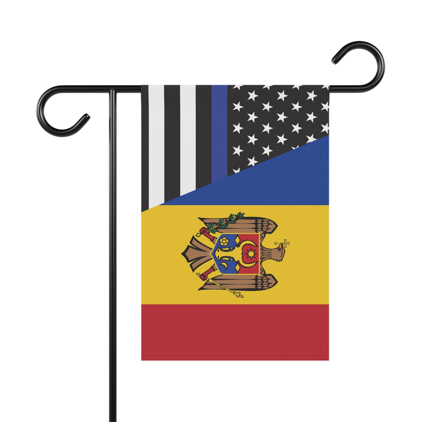 Moldovans Support US Police Flag Garden & House Banner