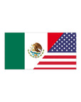 MEX/USA Flag Bumper Sticker