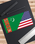 Turkmen American Flag Bumper Stickers